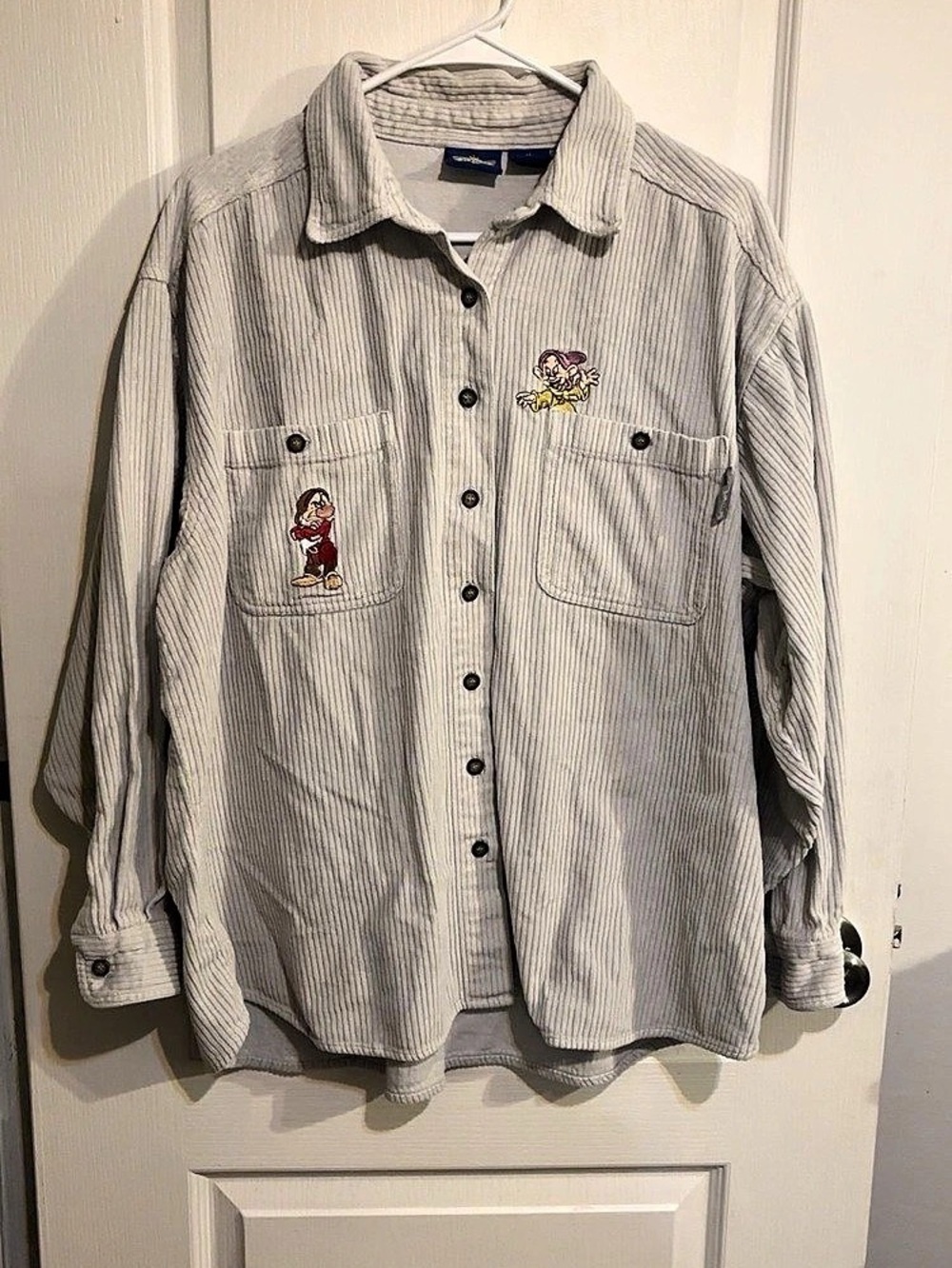 Vintage Snow Whote Dwarves Disney Classics Corduroy Button Down XL